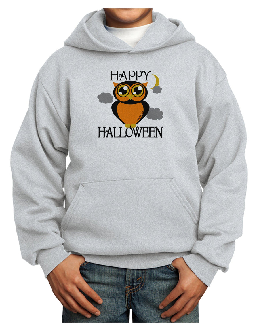 Owl Orange Text Youth Hoodie Pullover Sweatshirt-Youth Hoodie-TooLoud-White-XS-Davson Sales