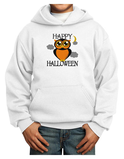 Owl Orange Text Youth Hoodie Pullover Sweatshirt-Youth Hoodie-TooLoud-White-XS-Davson Sales