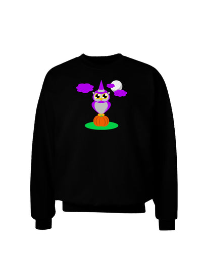 Owl Purple Adult Dark Sweatshirt-Sweatshirts-TooLoud-Black-Small-Davson Sales