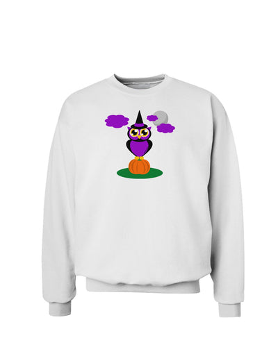 Owl Purple Sweatshirt-Sweatshirts-TooLoud-White-Small-Davson Sales