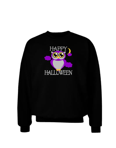 Owl Purple Text Adult Dark Sweatshirt-Sweatshirts-TooLoud-Black-Small-Davson Sales