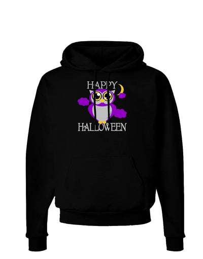 Owl Purple Text Dark Hoodie Sweatshirt-Hoodie-TooLoud-Black-Small-Davson Sales