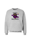 Owl Purple Text Sweatshirt-Sweatshirts-TooLoud-AshGray-Small-Davson Sales