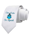 Owl Too Cute Blue Printed White Necktie