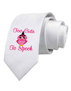 Owl Too Cute Pink Printed White Necktie