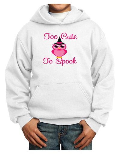 Owl Too Cute Pink Youth Hoodie Pullover Sweatshirt-Youth Hoodie-TooLoud-White-XS-Davson Sales