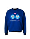 Owl You Need Is Love - Blue Owls Adult Dark Sweatshirt by TooLoud-Sweatshirts-TooLoud-Deep-Royal-Blue-Small-Davson Sales