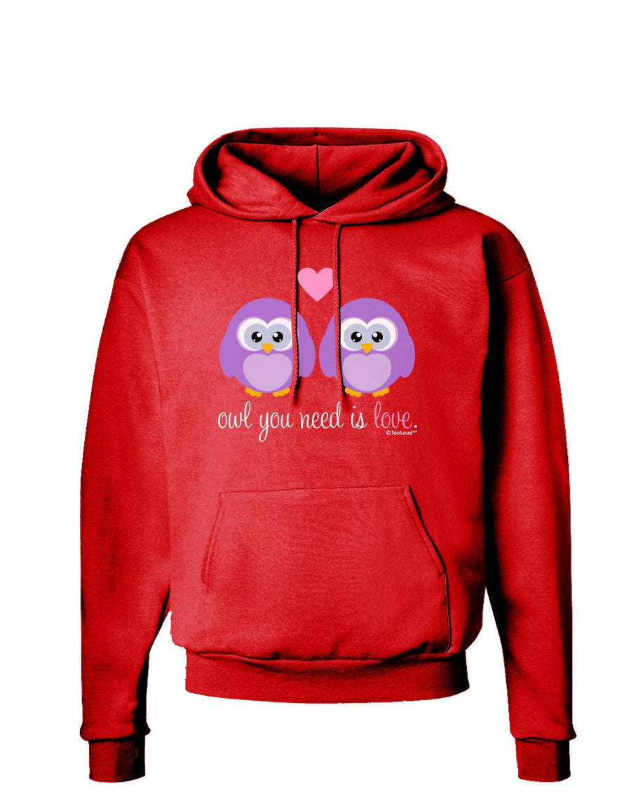 Owl You Need Is Love - Purple Owls Dark Hoodie Sweatshirt by TooLoud-Hoodie-TooLoud-Black-Small-Davson Sales