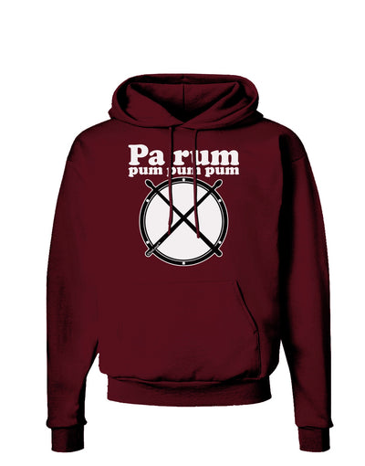 Pa Rum Pum Pum Pum BnW Dark Hoodie Sweatshirt-Hoodie-TooLoud-Maroon-Small-Davson Sales