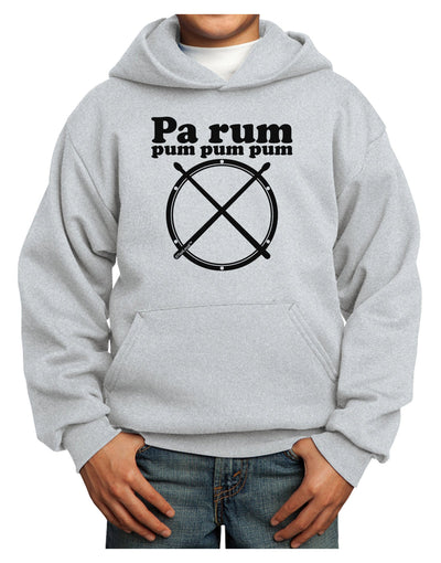 Pa Rum Pum Pum Pum BnW Youth Hoodie Pullover Sweatshirt-Youth Hoodie-TooLoud-Ash-XS-Davson Sales