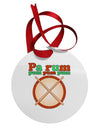 Pa Rum Pum Pum Pum Circular Metal Ornament-Ornament-TooLoud-White-Davson Sales