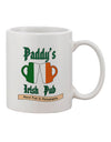 Paddy's Irish Pub Exquisite 11 oz Coffee Mug - Crafted by a Drinkware Expert-11 OZ Coffee Mug-TooLoud-White-Davson Sales