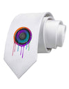 Paint Drips Speaker Printed White Necktie