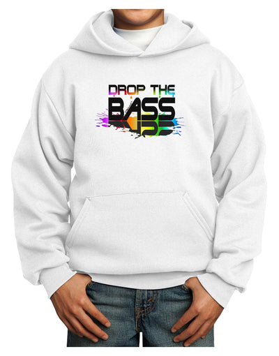 Paint Drop The Bass Youth Hoodie Pullover Sweatshirt-Youth Hoodie-TooLoud-White-XS-Davson Sales