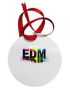 Paint EDM Circular Metal Ornament-Ornament-TooLoud-White-Davson Sales