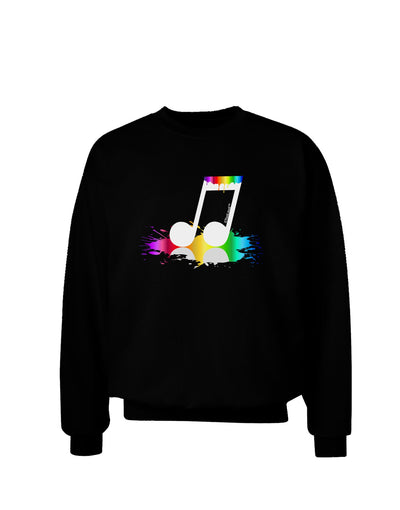 Paint Music Note Adult Dark Sweatshirt-Sweatshirts-TooLoud-Black-Small-Davson Sales