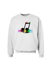 Paint Music Note Sweatshirt-Sweatshirts-TooLoud-White-Small-Davson Sales