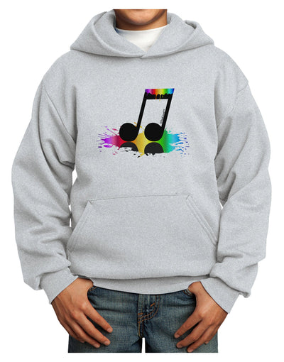 Paint Music Note Youth Hoodie Pullover Sweatshirt-Youth Hoodie-TooLoud-Ash-XS-Davson Sales