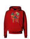 Paint Splash Palm Trees Dark Hoodie Sweatshirt-Hoodie-TooLoud-Red-Small-Davson Sales