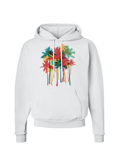 Paint Splash Palm Trees Hoodie Sweatshirt-Hoodie-TooLoud-White-Small-Davson Sales