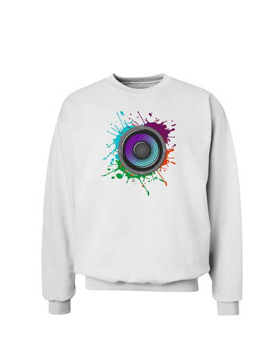 Paint Splatter Speaker Sweatshirt-Sweatshirts-TooLoud-White-Small-Davson Sales