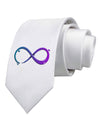 Painted Infinity Printed White Necktie