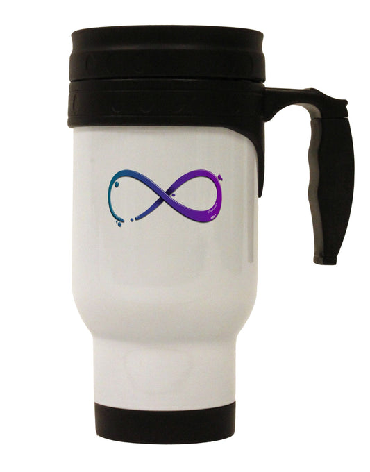 Painted Infinity Stainless Steel 14oz Travel Mug-Travel Mugs-TooLoud-White-Davson Sales