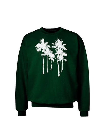 Palm Rows Silhouette Adult Dark Sweatshirt-Sweatshirts-TooLoud-Deep-Forest-Green-Small-Davson Sales