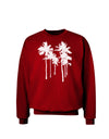 Palm Rows Silhouette Adult Dark Sweatshirt-Sweatshirts-TooLoud-Deep-Red-Small-Davson Sales