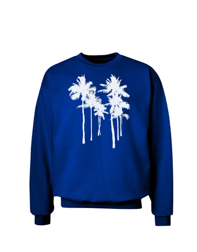 Palm Rows Silhouette Adult Dark Sweatshirt-Sweatshirts-TooLoud-Deep-Royal-Blue-Small-Davson Sales