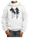 Palm Rows Silhouette Youth Hoodie Pullover Sweatshirt-Youth Hoodie-TooLoud-White-XS-Davson Sales