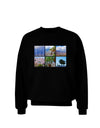 Palm Springs Square Collage Adult Dark Sweatshirt-Sweatshirts-TooLoud-Black-Small-Davson Sales