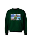 Palm Springs Square Collage Adult Dark Sweatshirt-Sweatshirts-TooLoud-Deep-Forest-Green-Small-Davson Sales