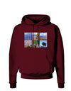 Palm Springs Square Collage Dark Hoodie Sweatshirt-Hoodie-TooLoud-Maroon-Small-Davson Sales