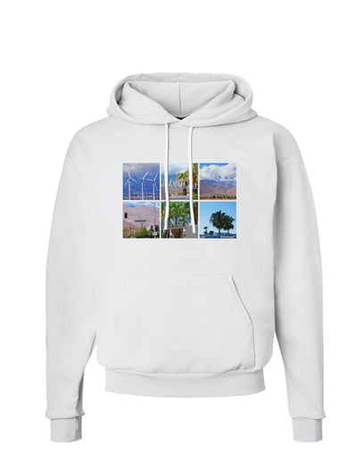 Palm Springs Square Collage Hoodie Sweatshirt-Hoodie-TooLoud-White-Small-Davson Sales