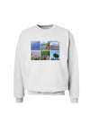 Palm Springs Square Collage Sweatshirt-Sweatshirts-TooLoud-White-Small-Davson Sales