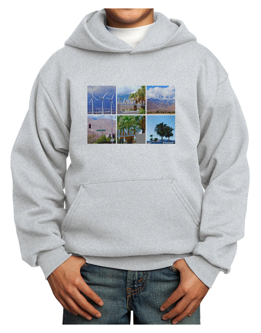 Palm Springs Square Collage Youth Hoodie Pullover Sweatshirt-Youth Hoodie-TooLoud-White-XS-Davson Sales