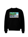 Palm Springs Watercolor Adult Dark Sweatshirt-Sweatshirts-TooLoud-Black-Small-Davson Sales