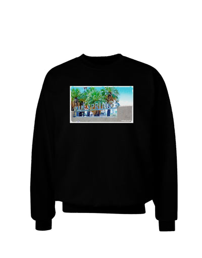 Palm Springs Watercolor Adult Dark Sweatshirt-Sweatshirts-TooLoud-Black-Small-Davson Sales