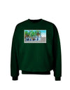 Palm Springs Watercolor Adult Dark Sweatshirt-Sweatshirts-TooLoud-Deep-Forest-Green-Small-Davson Sales