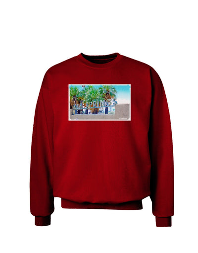 Palm Springs Watercolor Adult Dark Sweatshirt-Sweatshirts-TooLoud-Deep-Red-Small-Davson Sales