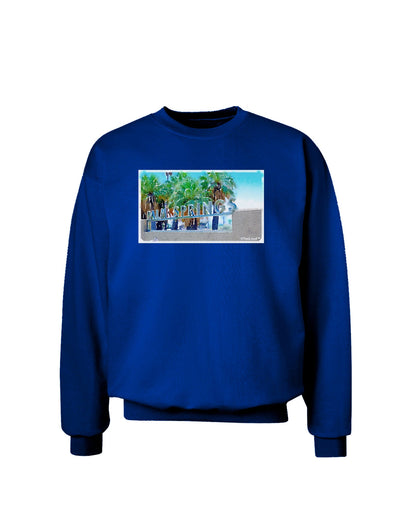 Palm Springs Watercolor Adult Dark Sweatshirt-Sweatshirts-TooLoud-Deep-Royal-Blue-Small-Davson Sales