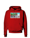 Palm Springs Watercolor Dark Hoodie Sweatshirt-Hoodie-TooLoud-Red-Small-Davson Sales