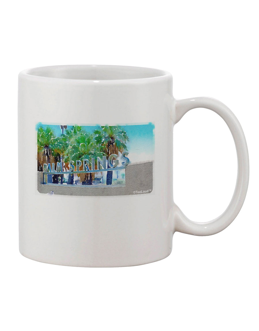 Palm Springs Watercolor Printed 11 oz Coffee Mug - Expertly Crafted Drinkware-11 OZ Coffee Mug-TooLoud-White-Davson Sales