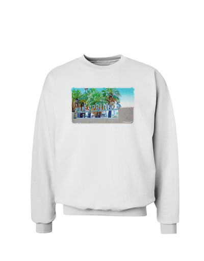 Palm Springs Watercolor Sweatshirt-Sweatshirts-TooLoud-White-Small-Davson Sales