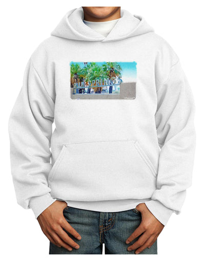 Palm Springs Watercolor Youth Hoodie Pullover Sweatshirt-Youth Hoodie-TooLoud-White-XS-Davson Sales