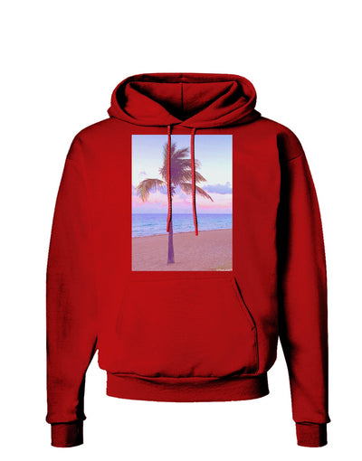 Palm Tree Beach Filter Dark Hoodie Sweatshirt-Hoodie-TooLoud-Red-Small-Davson Sales