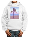 Palm Tree Beach Filter Youth Hoodie Pullover Sweatshirt-Youth Hoodie-TooLoud-White-XS-Davson Sales