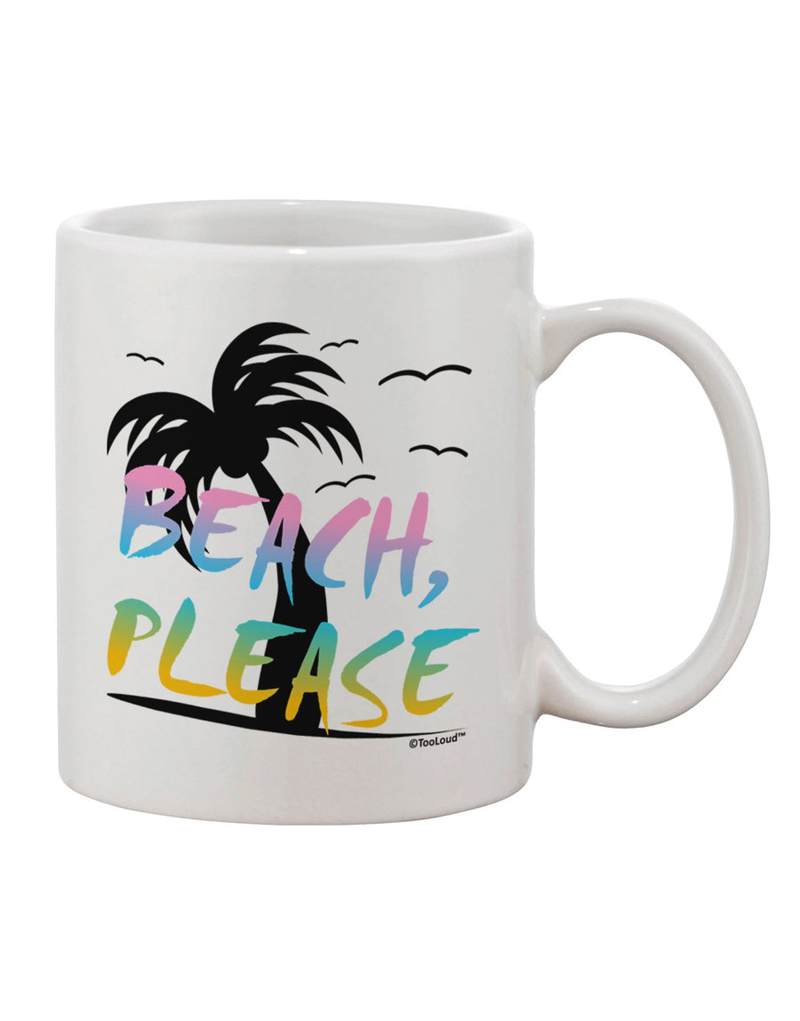 Palm Tree Paradise - Vibrant Summer Hues on an 11 oz Coffee Mug - TooLoud-11 OZ Coffee Mug-TooLoud-White-Davson Sales