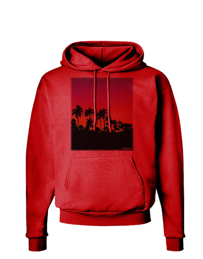 Palm Trees and Sunset Design Hoodie Sweatshirt by TooLoud-Hoodie-TooLoud-Red-Small-Davson Sales